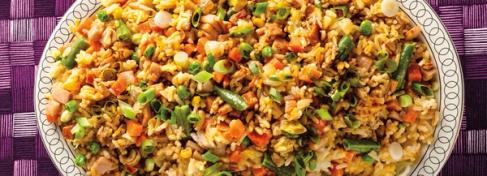 Christmas Ham Golden Fried Rice