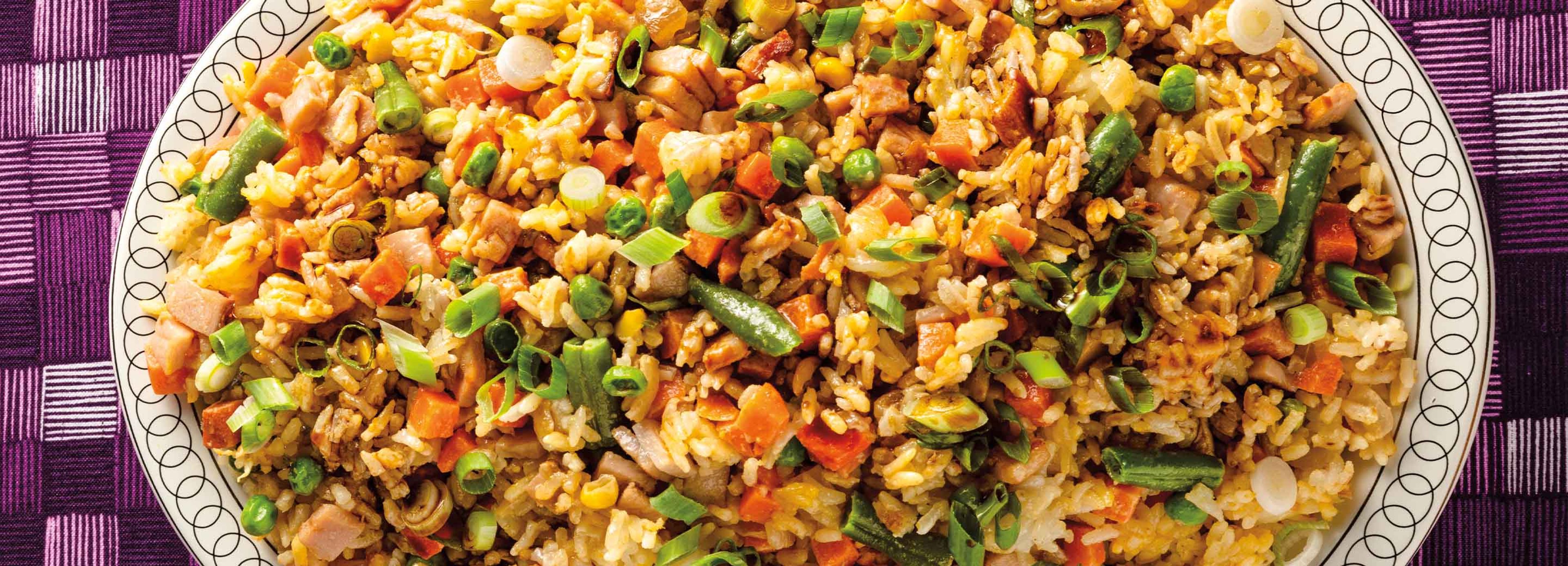 Christmas Ham Golden Fried Rice