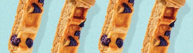 Chocolate Chip Protein Waffle Sticks + Peanut Butter Dip