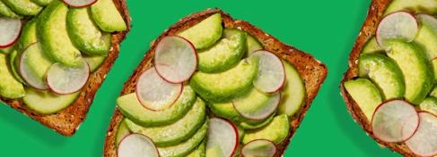 Avocado, Cucumber & Radish Toast