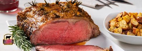 Garlic & Rosemary Studded Split Strip Loin Roast