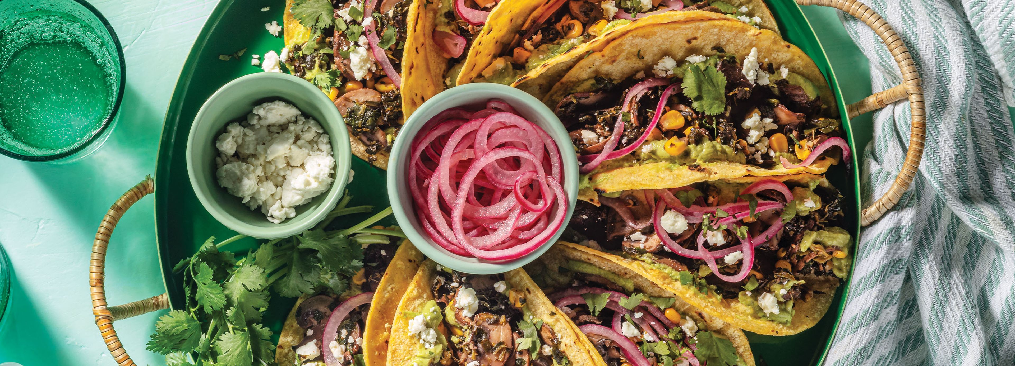Mushroom and Spinach Tacos