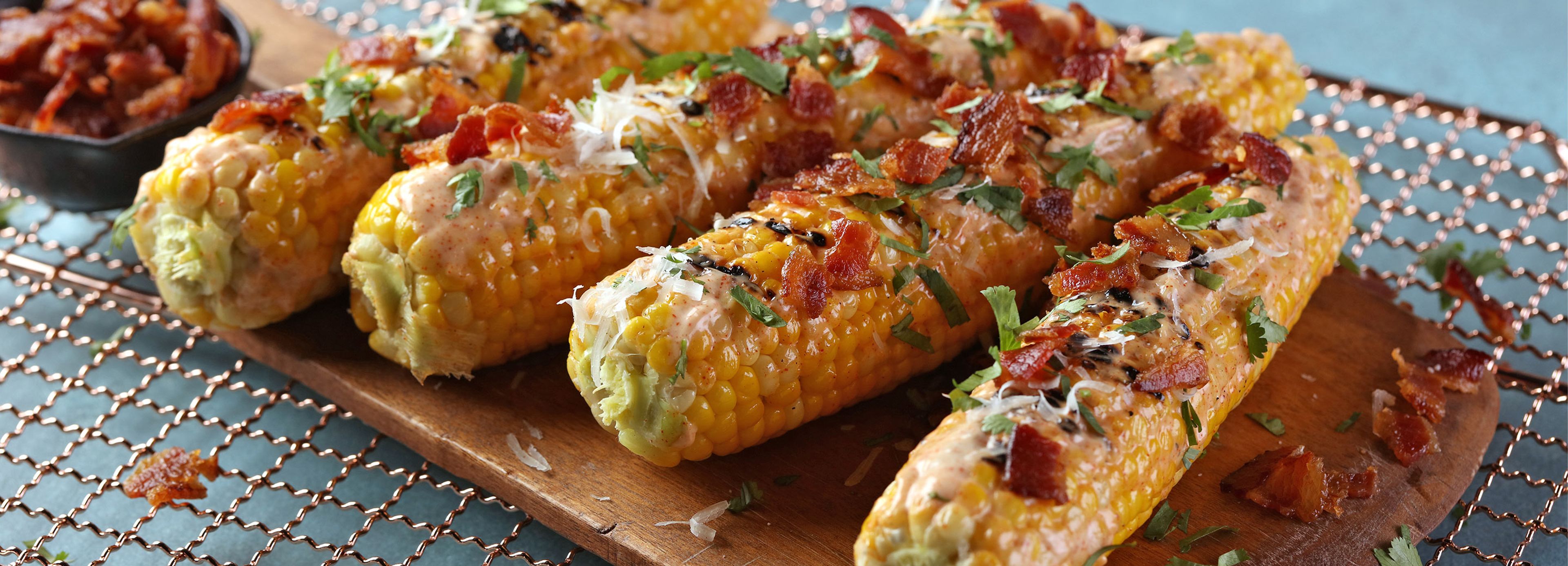 Street Corn with Bacon and Smoked Paprika Mayo