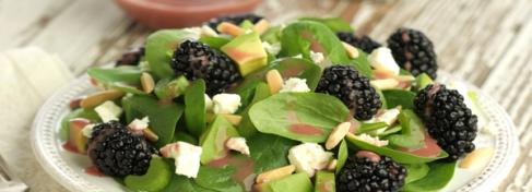 Blackberry Salad with Avocado and Almonds