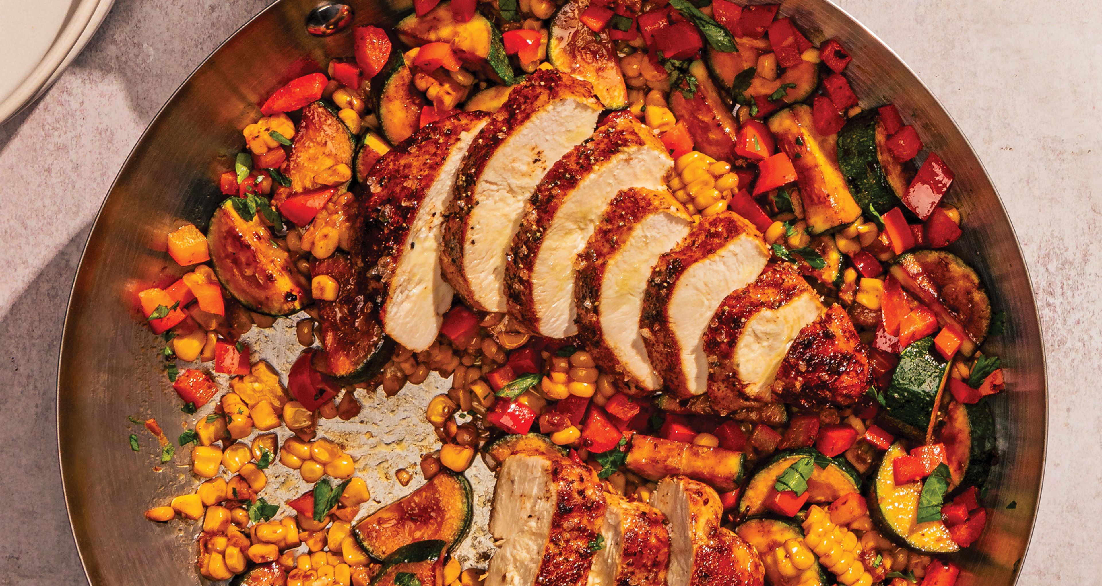 One Pan Garlic Butter Chicken and Veggies