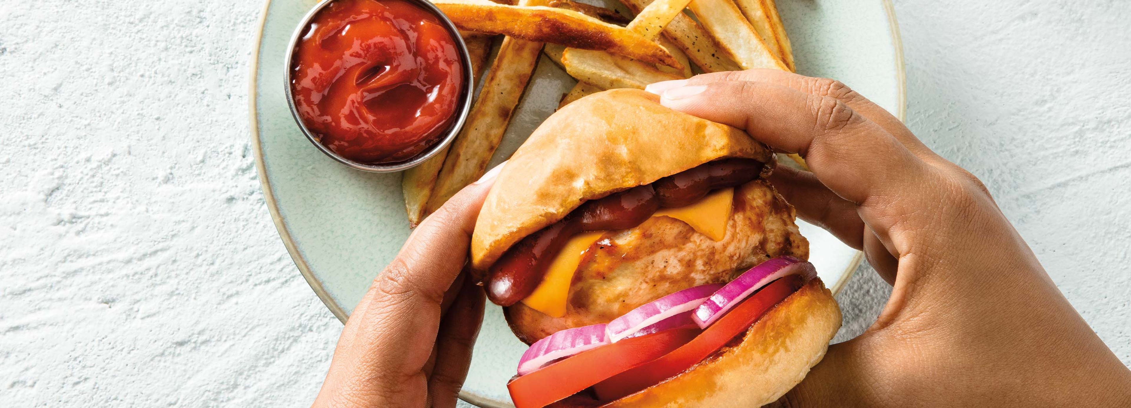 Spicy Chicken Sandwich with Fries