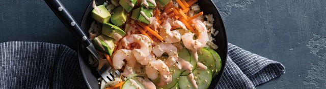 Sriracha Shrimp Sushi Bowl