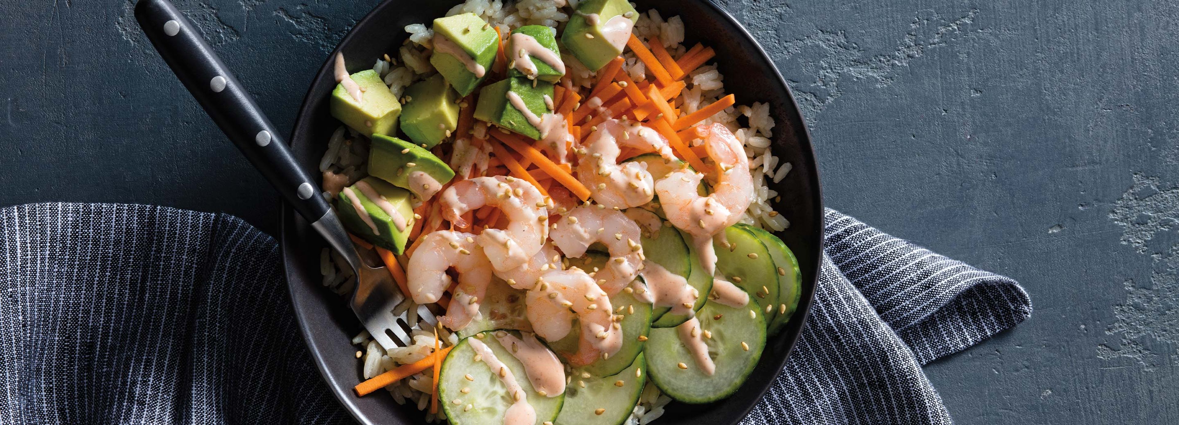 Sriracha Shrimp Sushi Bowl