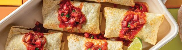 Baked Beef Chimichangas