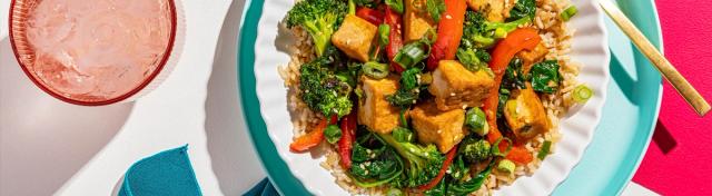 Spicy Tofu Stir-Fry with Brown Rice
