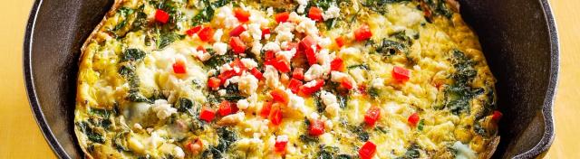 Kale + Red Pepper Frittata