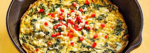 Kale + Red Pepper Frittata