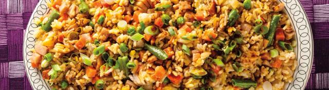 Christmas Ham Golden Fried Rice