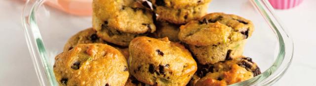 Avocado Black Cherry Chocolate Chip Mini Muffins