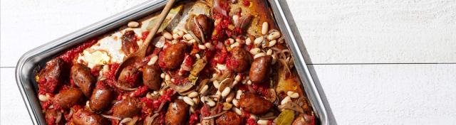Sausage with White Beans and Tomatoes