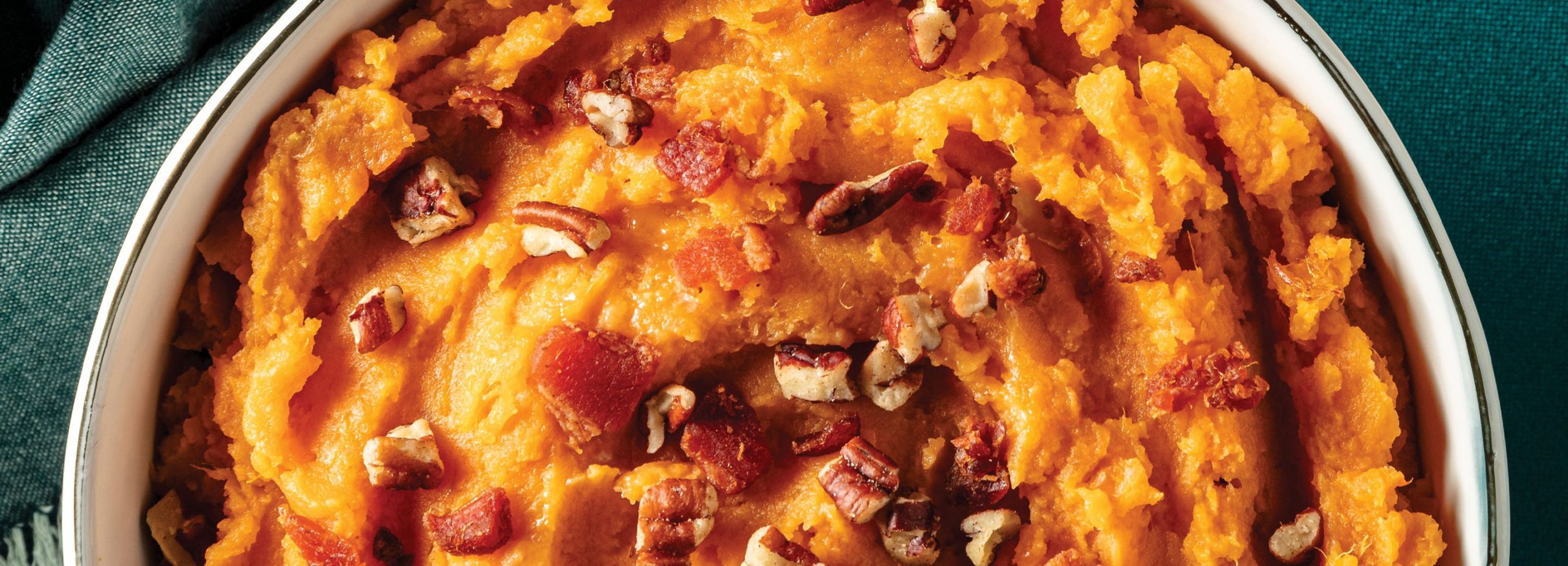 Maple Bourbon Mashed Sweet Potatoes