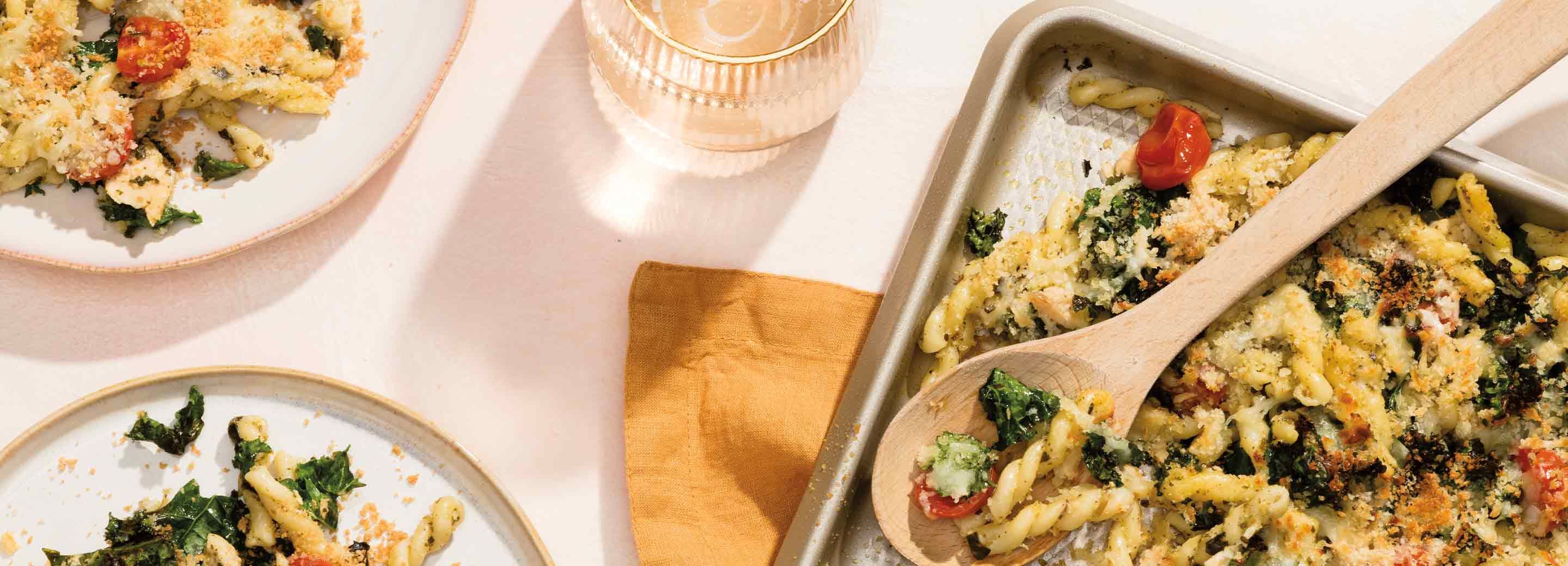 Sheet Pan Tuscan Tuna, Kale and Tomato Bake | Schnucks