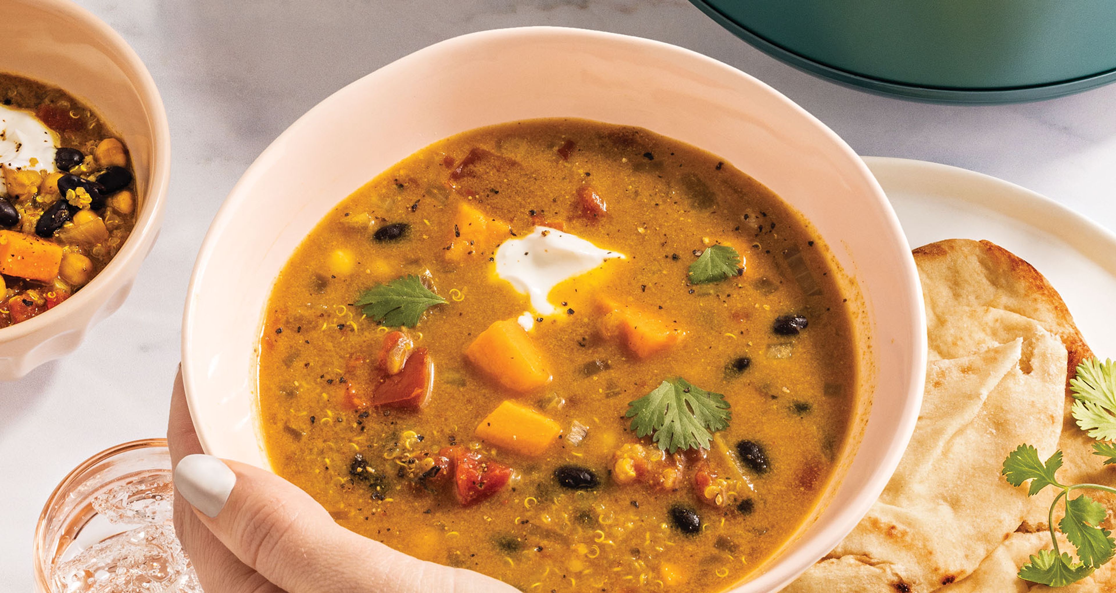 Slow Cooker Black Bean, Quinoa and Sweet Potato Stew