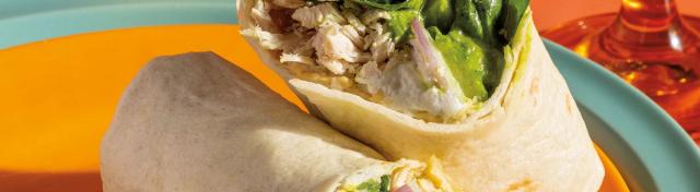 Chicken Wraps With Hummus, Goat Cheese and Chimichurri