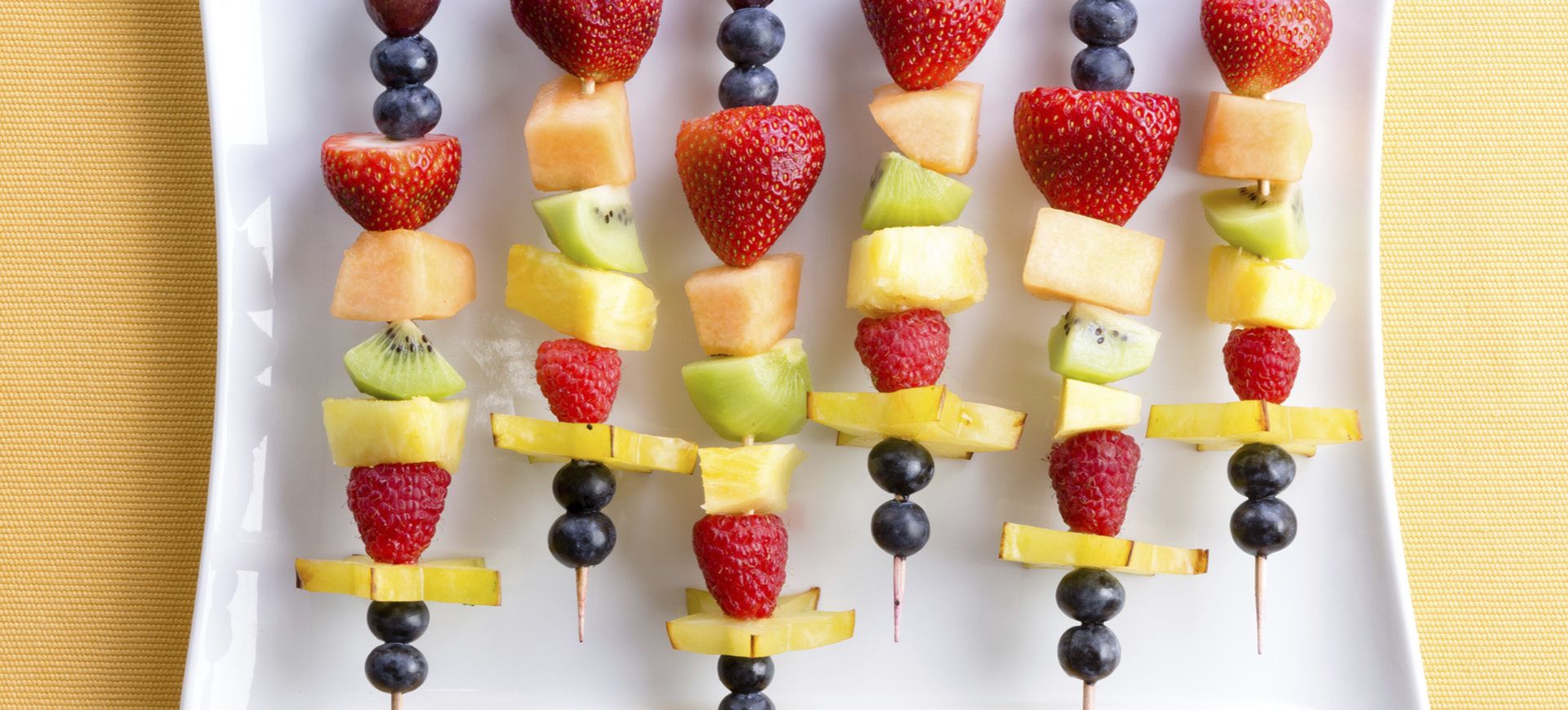 Fresh Fruit Kabobs with Key Lime-Coconut Dip | Schnucks