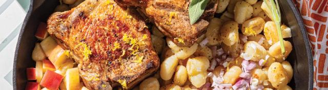 Skillet Pork Chops and Gnocchi