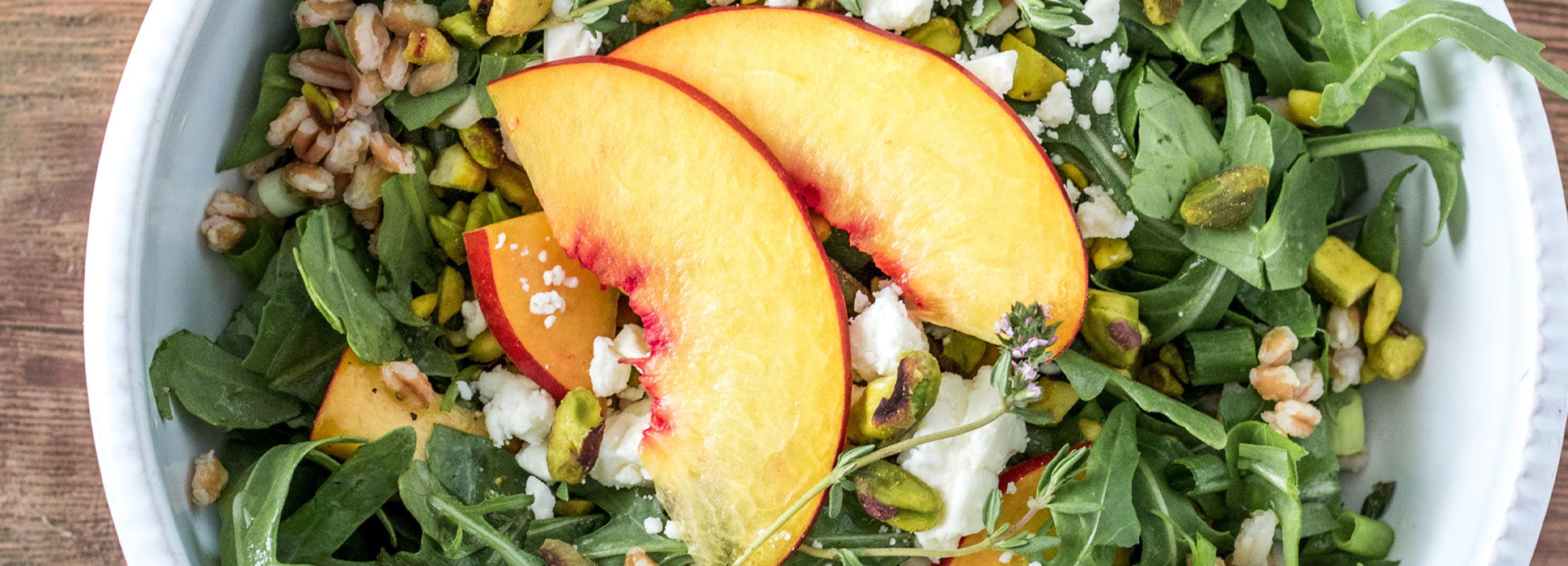 Wonderful Pistachios Summer Salad with Fresh Nectarines & Arugula | Schnucks