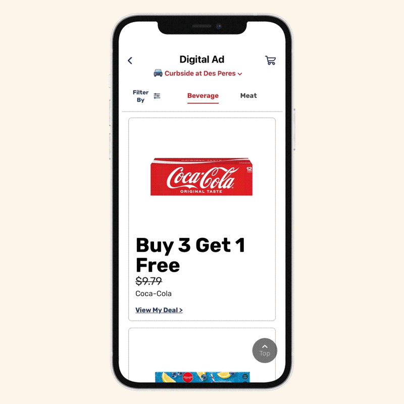 GIF of new weekly ad displaying all the varieties of a specific offer