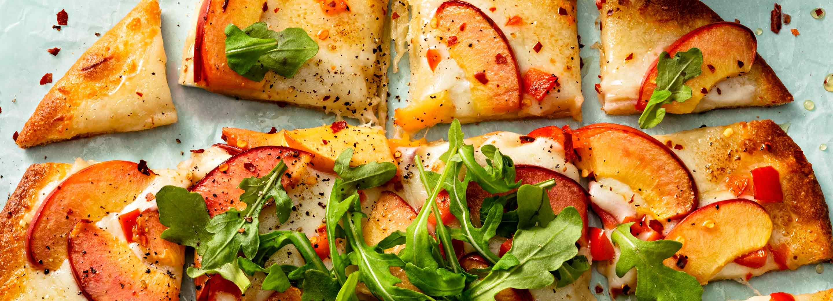 Peach & Bell Pepper Pizza