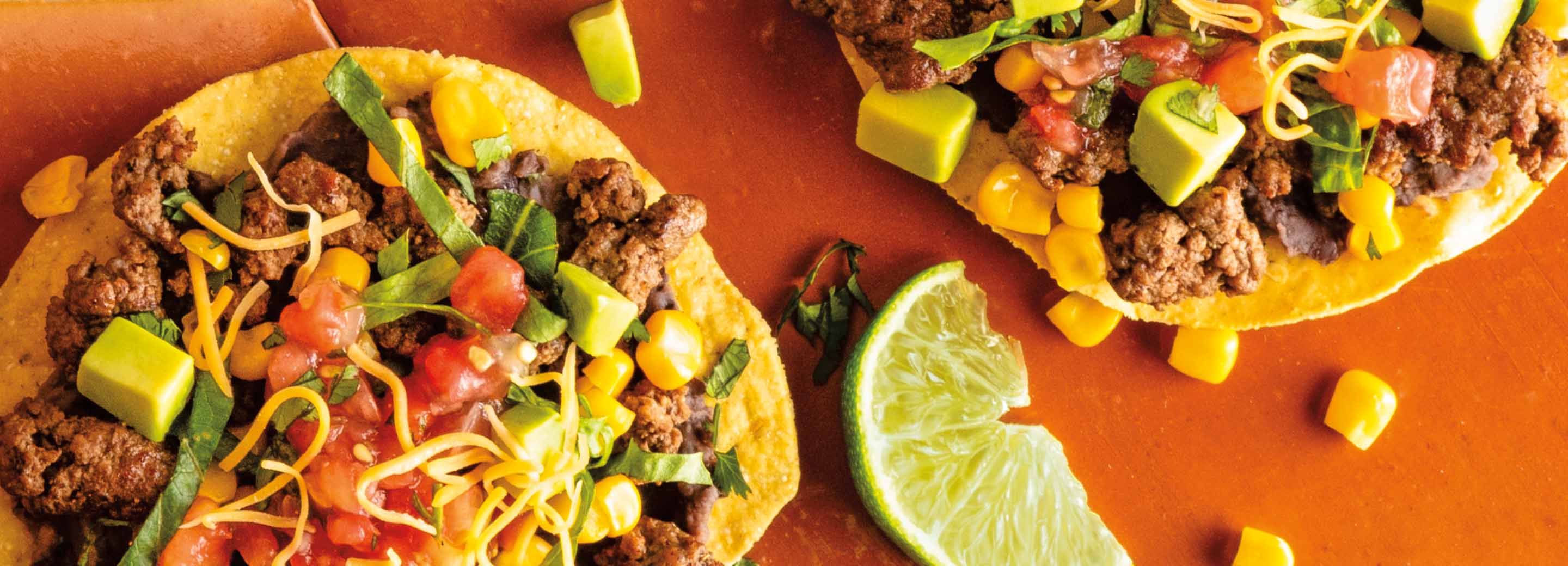 Beef and Bean Tostadas