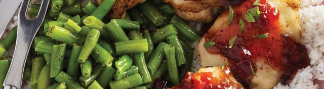 Mozzarella Chicken With Cranberry-Bacon Sauce