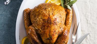 Honey-Glazed Roasted Turkey with Lemon-Sage Gravy