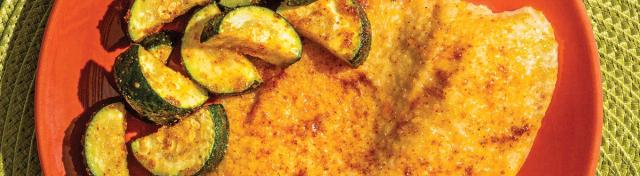 Parmesan-Crusted Tilapia With Roasted Zucchini