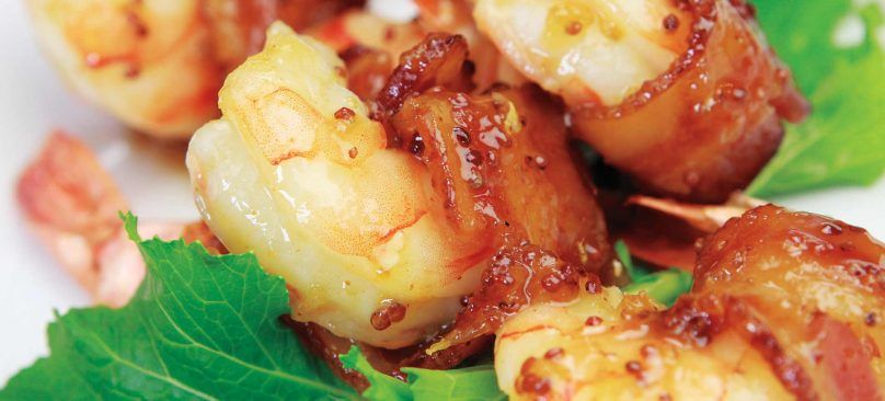 Bacon-Wrapped Shrimp with Honey-Mustard Glaze | Schnucks