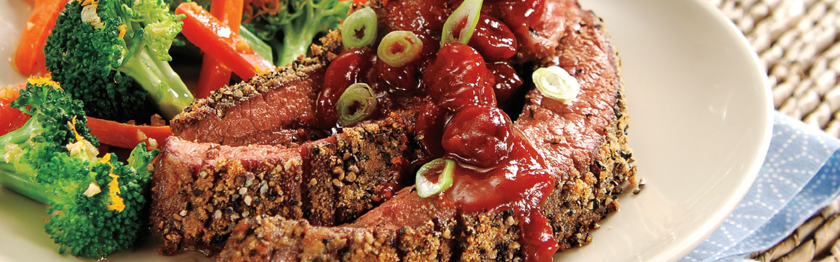 Flank Steak with Cherry-Berry BBQ Sauce | Schnucks