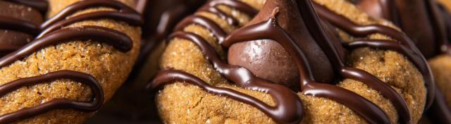 Double Chocolate Kissed Gingerbread Thumbprint Cookies