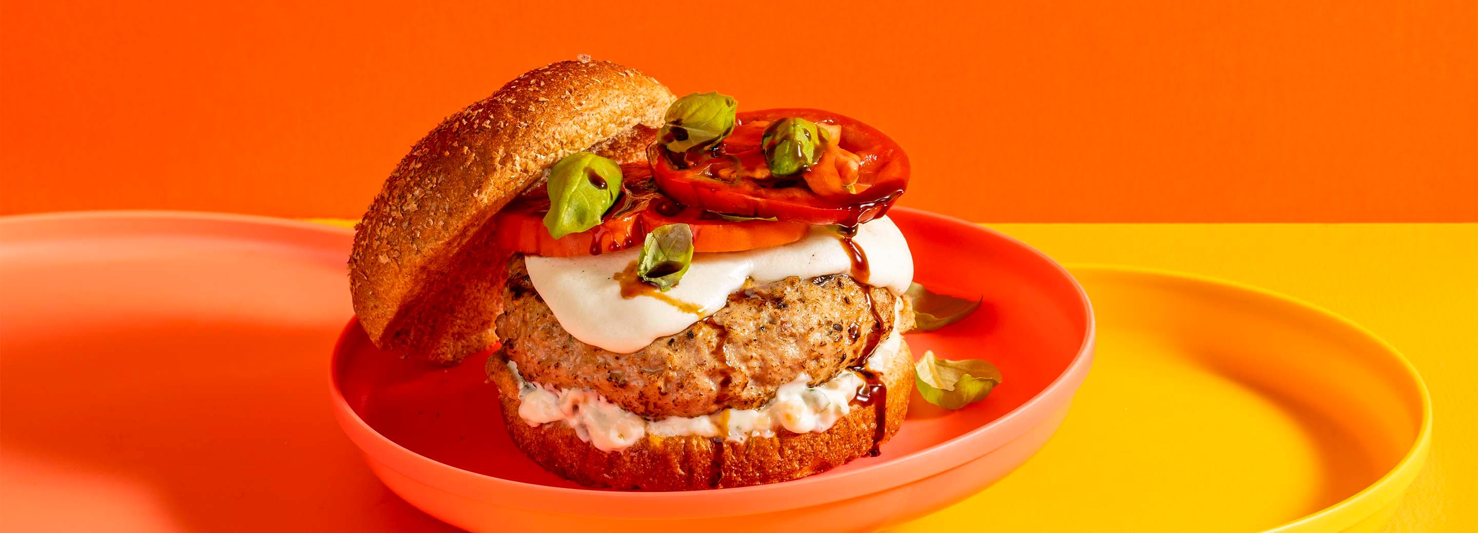 Turkey Caprese Burger