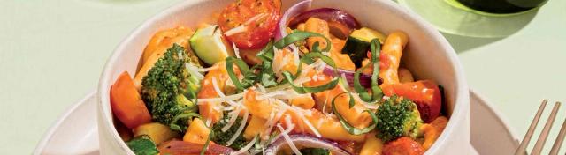 Ziti Marinara with Roasted Veggies