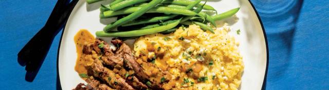 Steakhouse Dinner with Blue Cheese Polenta