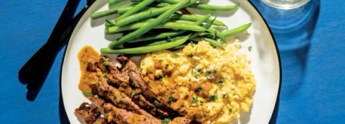 Steakhouse Dinner with Blue Cheese Polenta