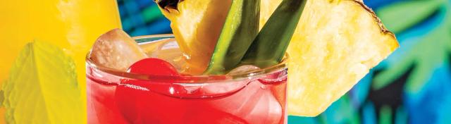 Pomegranate Ginger Jungle Bird Tiki Cocktail