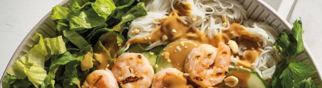 Peanut Shrimp Spring-Roll Bowl