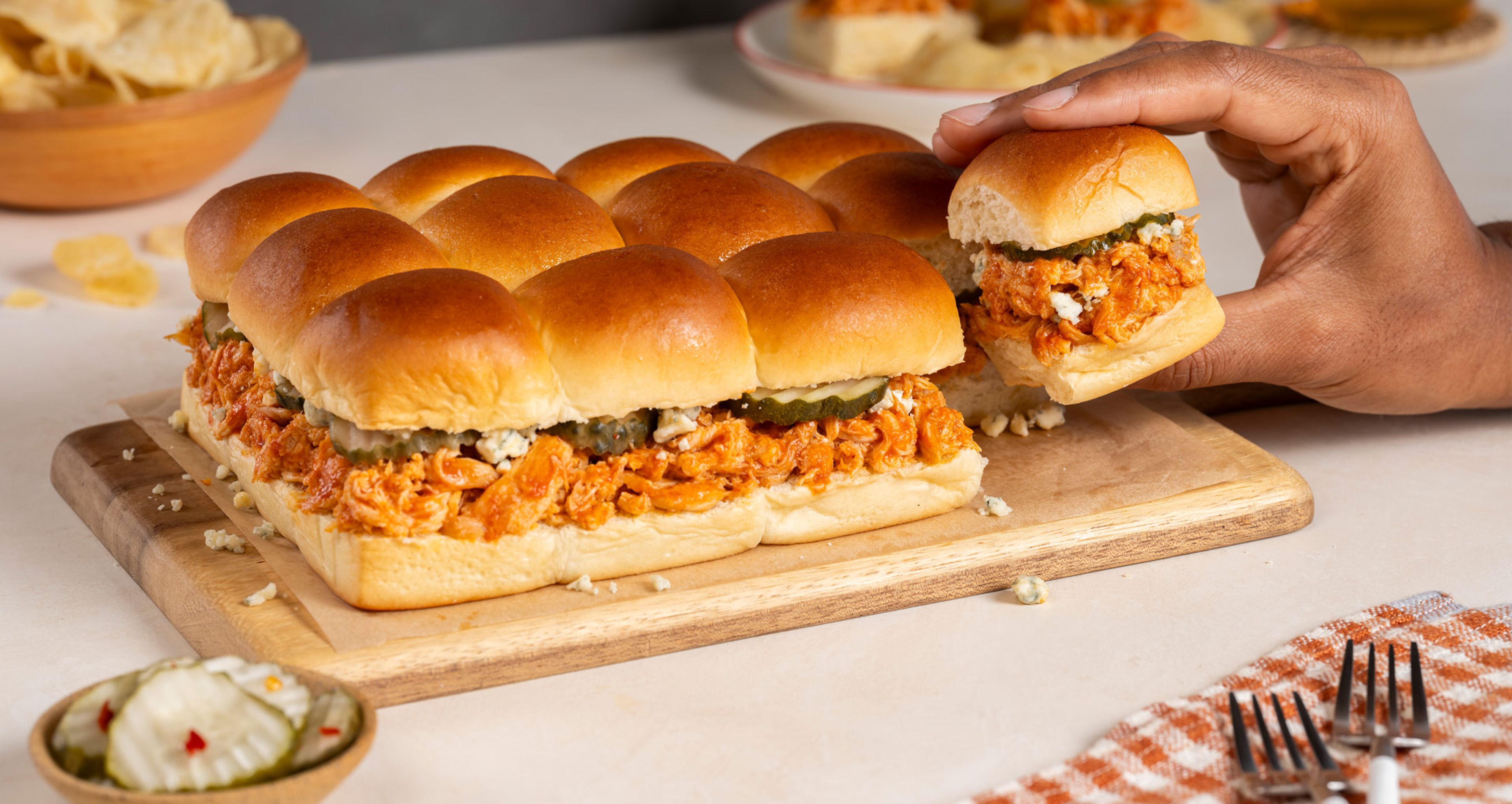 BBQ & Buffalo Chicken Sliders