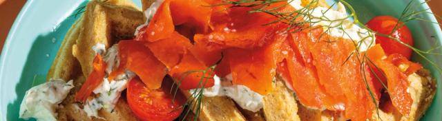 Lox + Cream Cheese Waffle