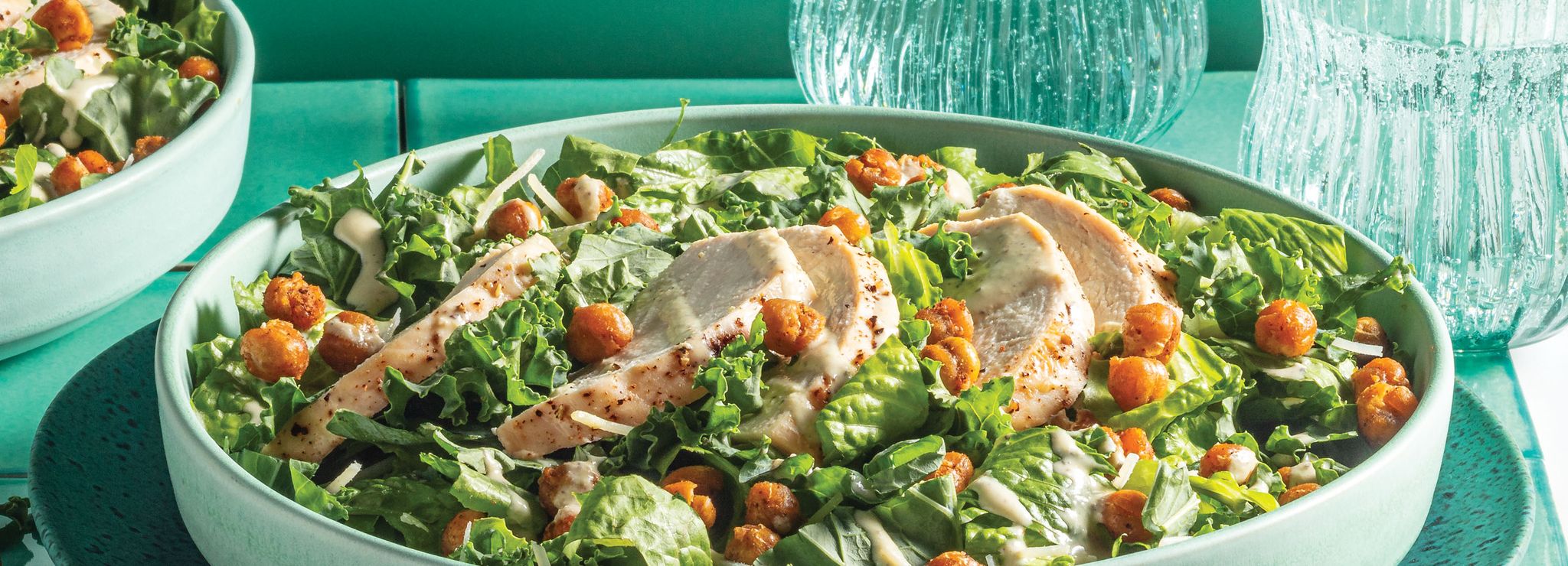 Kale Chicken Caesar Salad with Crispy Roasted Chickpeas Schnucks