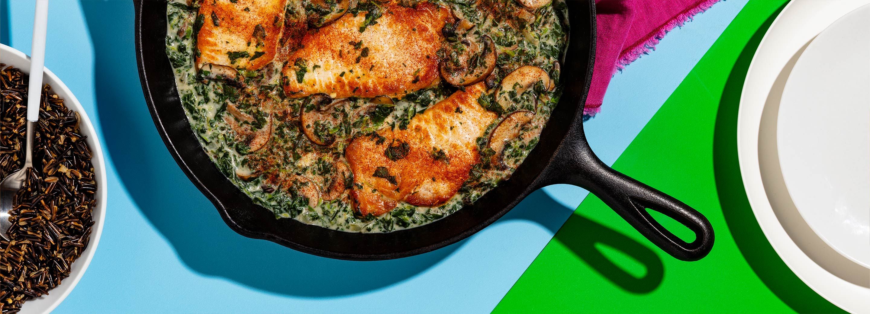 Pork Florentine Skillet