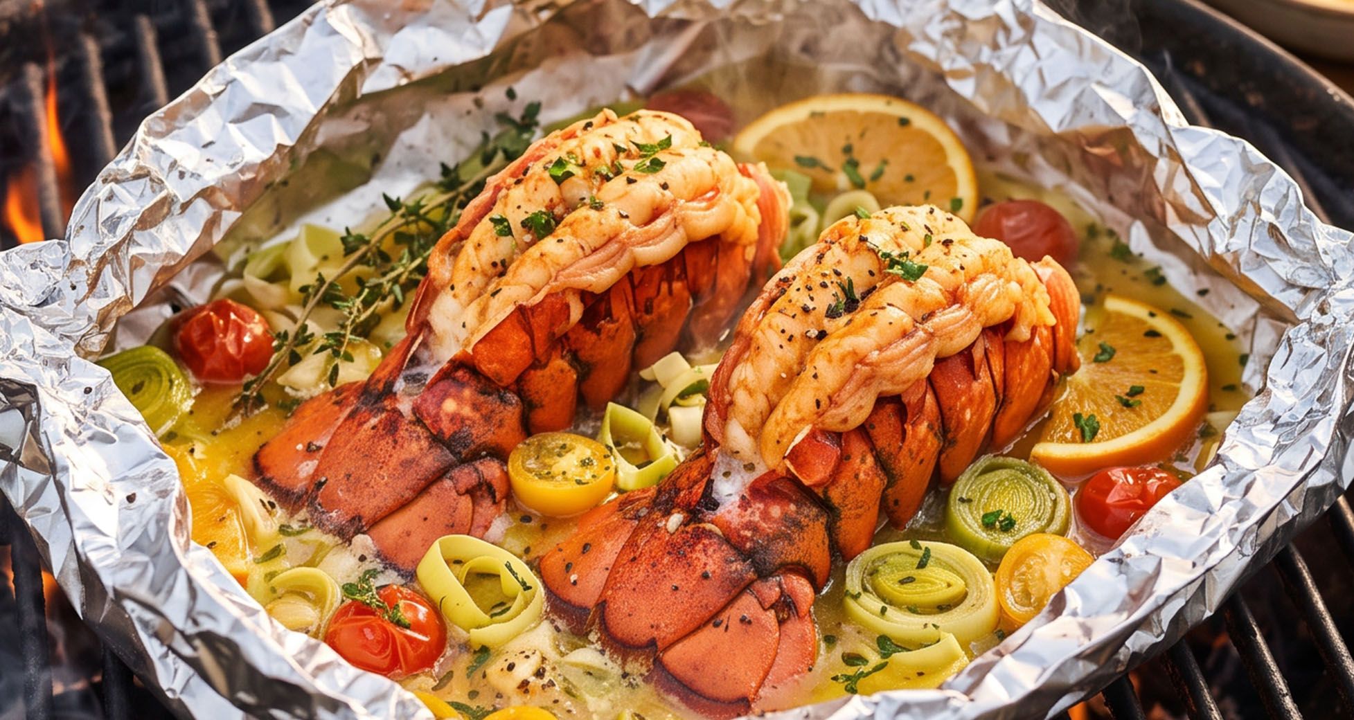 Butter-Steamed Lobster Packets