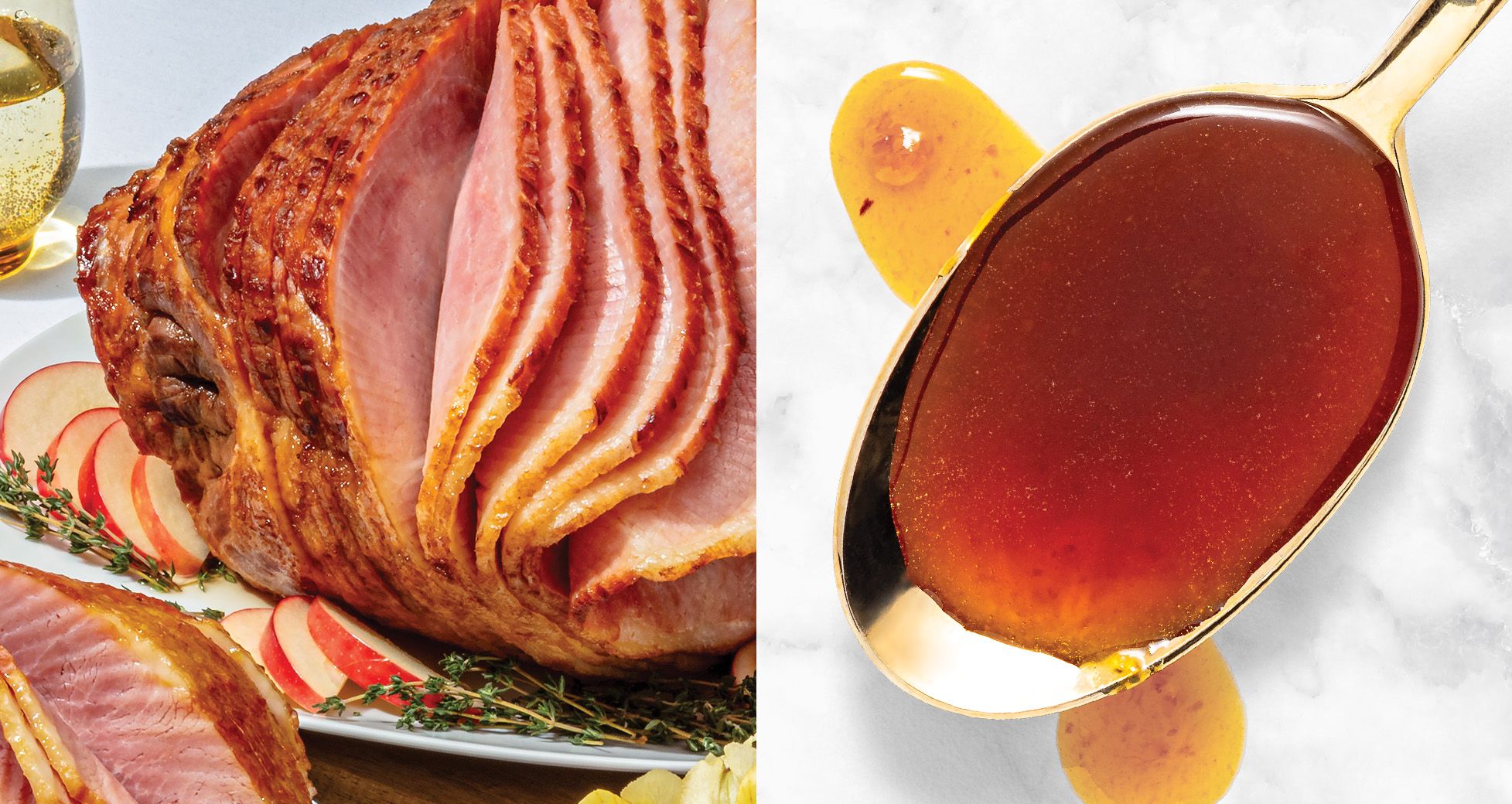 Glazed Spiral-Sliced Ham with Peach Glaze