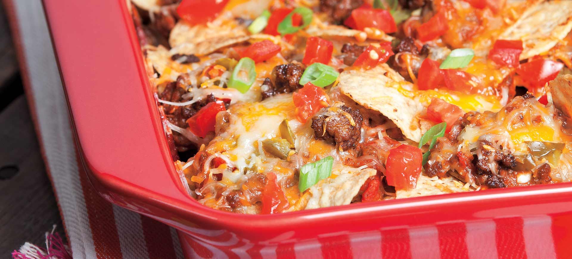 Beef & Bean Nacho Bake