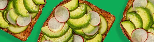 Avocado, Cucumber & Radish Toast