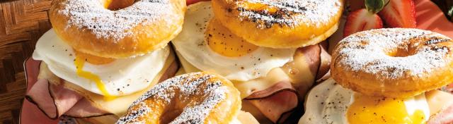 Grilled Monte Cristo-Style Donuts With Fried Egg